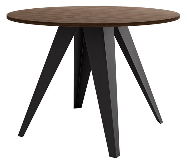 Asztal Oswego 175, 76cm, Fekete, Dió