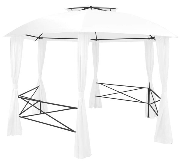 VidaXL Kerti Pavilon - Fehér - 360x312x265 cm
