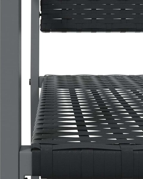 VidaXL 5-részes polyrattan és acél kerti étkezőgarnitúra