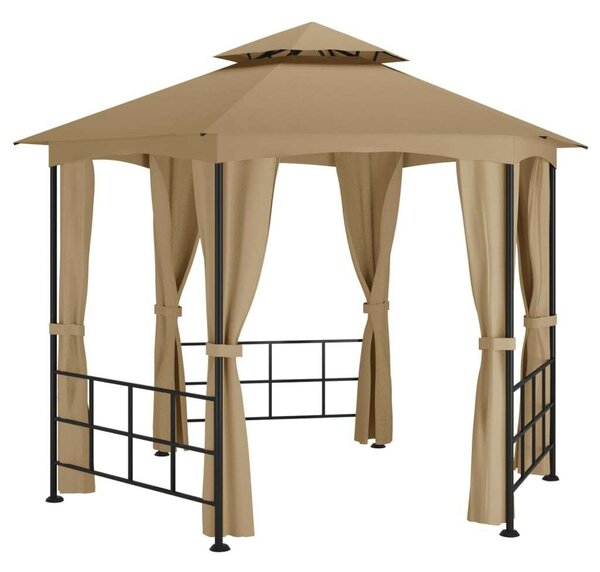 Tópszínű pavilon oldalfalakkal 3,1 x 2,7 m