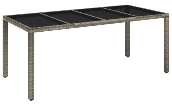 VidaXL 9 részes szürke polyrattan kerti étkezőgarnitúra párnával