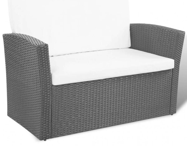VidaXL Polyrattan Kerti Bútorszett - 4 részes