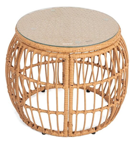 Műrattan kerek kerti tárolóasztal ø 55,5 cm Vistdal - Bonami Essentials