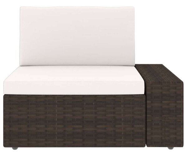 VidaXL 6 részes barna polyrattan kerti ülőgarnitúra párnákkal