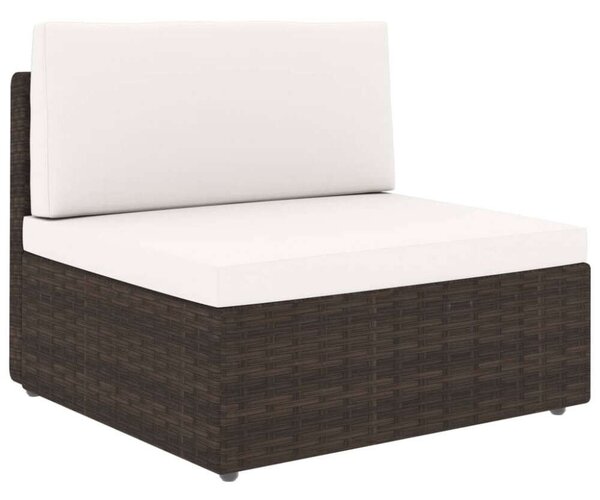 VidaXL 6 részes barna polyrattan kerti ülőgarnitúra párnákkal