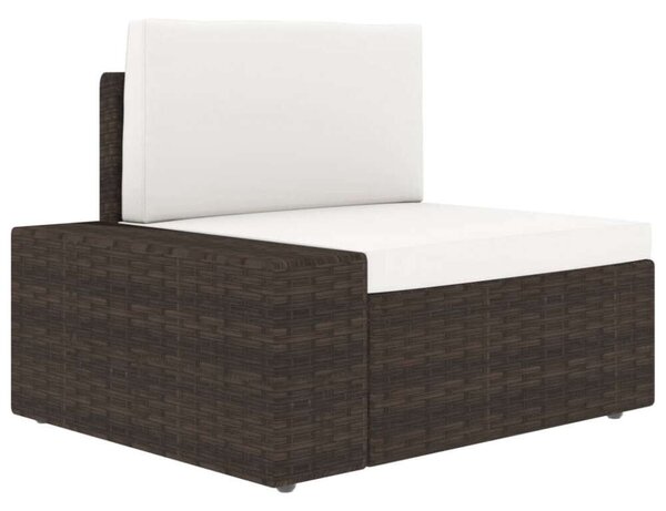 VidaXL 6 részes barna polyrattan kerti ülőgarnitúra párnákkal