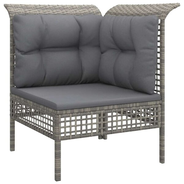 Polyrattan Kerti Ülőgarnitúra - Szürke - 6 részes