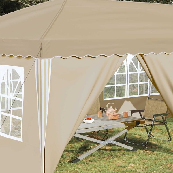 VidaXL Parti sátor 575 x 288 x 245 cm, Krémszínű