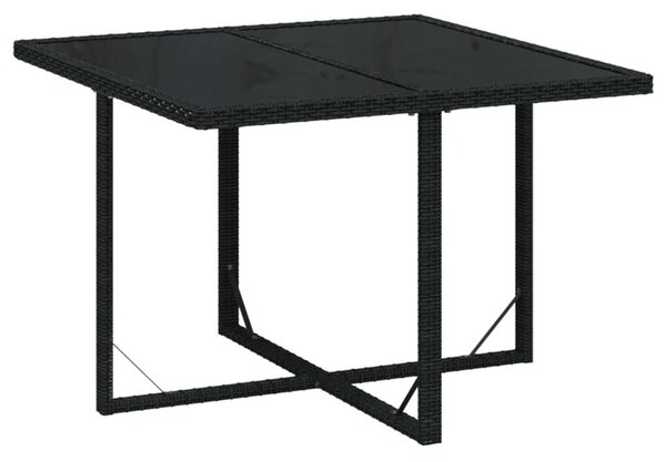 VidaXL Kerti Étkezőgarnitúra - Polyrattan - 9 részes - Fekete