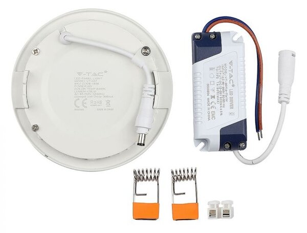 Beépíthető kör LED panel 6W ALU