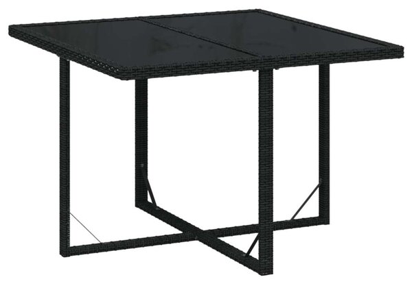 VidaXL Kerti Étkezőgarnitúra - Polyrattan - 9 részes - Fekete