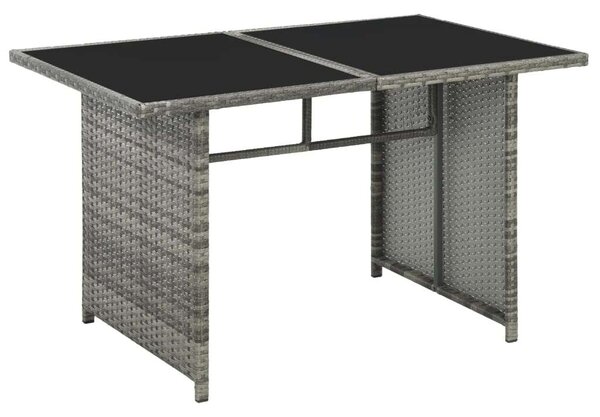 VidaXL 10-részes Kerti bútorszett párnákkal, szürke, polyrattan