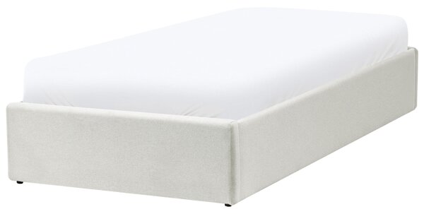 Ágyneműtartós ágy fejtámla nélkül DINAN Törtfehér 90 x 200 cm