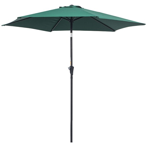 Outsunny kültéri napernyő, Poliészter, 2,7 × 2,35m, Sötétzöld