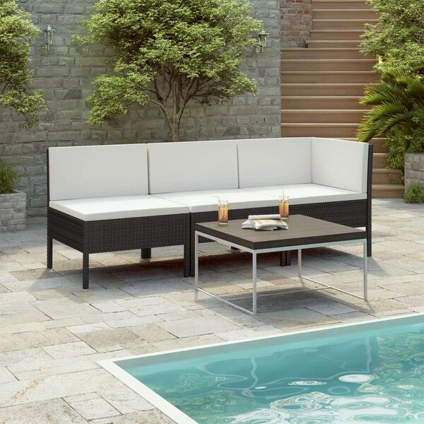 VidaXL Polyrattan Kerti Bútorszett - 3 részes