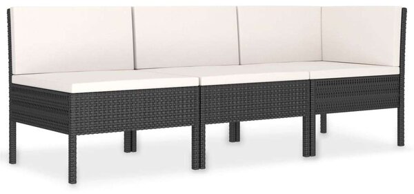 VidaXL Polyrattan Kerti Bútorszett - 3 részes