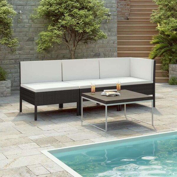 VidaXL Polyrattan Kerti Bútorszett - 3 részes