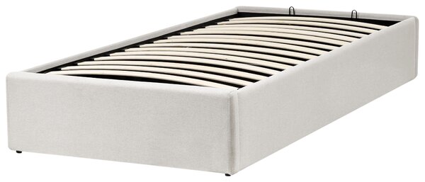 Ágyneműtartós ágy fejtámla nélkül DINAN Törtfehér 90 x 200 cm