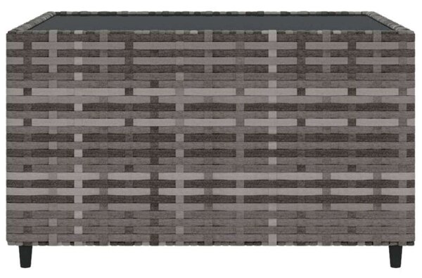 VidaXL 4 részes szürke polyrattan kerti ülőgarnitúra párnákkal