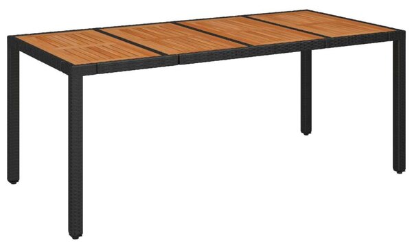 VidaXL 9 részes fekete polyrattan kerti étkezőgarnitúra párnákkal