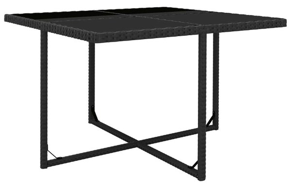 Polyrattan Kültéri Étkezőgarnitúra - 9 részes - Fekete