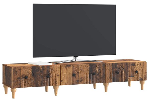 VidaXL TV szekrény Faragott fa öreg fa hatású 147 x 34,5 x 30 cm