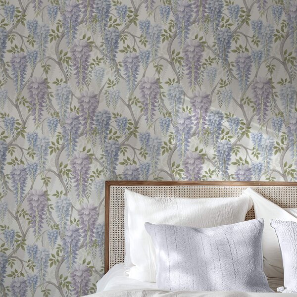 Tapéta Lila és világoskék árnyalatú puha wisteria, Virágok és növények tapétá, a00886 : Uwalls.hu