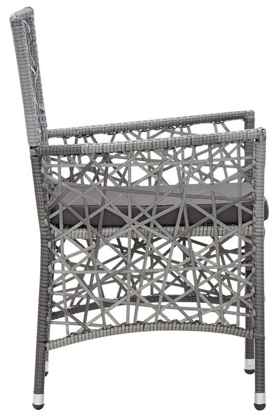 VidaXL Polyrattan Étkezőgarnitúra - 9 Fős - Szürke