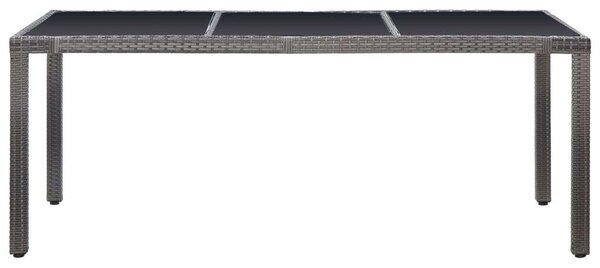 VidaXL Polyrattan Étkezőgarnitúra - 9 Fős - Szürke
