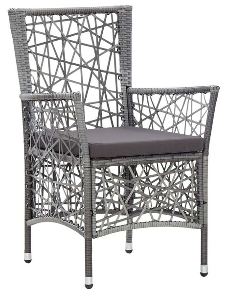 VidaXL Polyrattan Étkezőgarnitúra - 9 Fős - Szürke