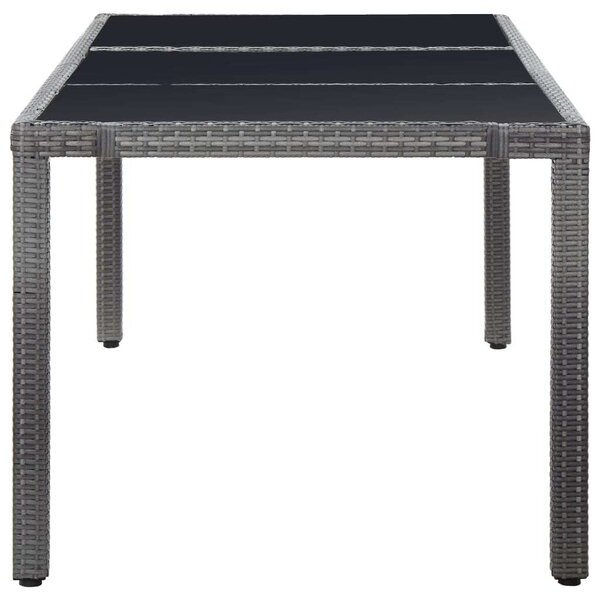 VidaXL Polyrattan Étkezőgarnitúra - 9 Fős - Szürke