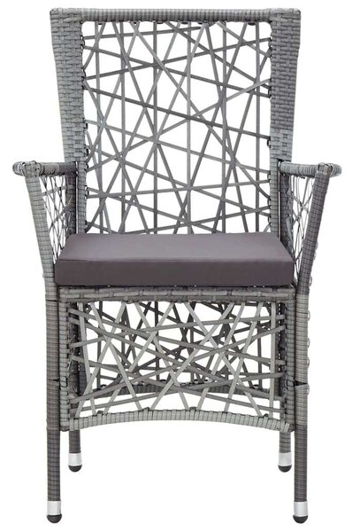 VidaXL Polyrattan Étkezőgarnitúra - 9 Fős - Szürke