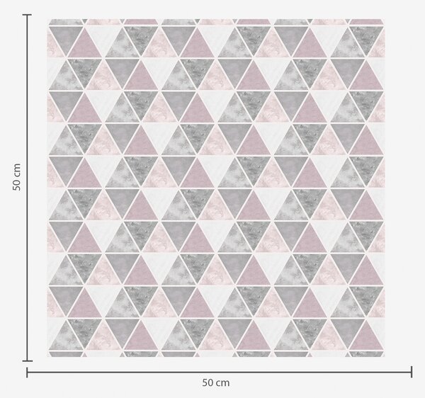 Tapéta Szürke és púderes árnyalatú geometrikus háromszög mintázat, Absztrakt tapétá, a00920 : Uwalls.hu