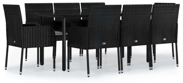 VidaXL Polyrattan Kerti Étkezőgarnitúra - 9 részes
