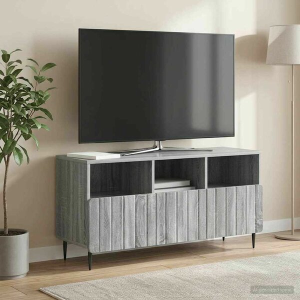 VidaXL TV szekrény Sonoma szürke 102 x 34,5 x 50 cm Feldolgozott fa