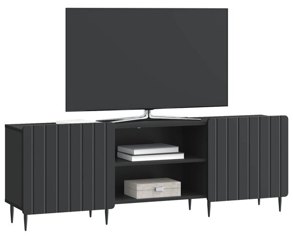 VidaXL Fekete TV szekrény 150 x 31 x 52 cm Szerelt fa