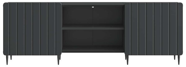 VidaXL Fekete TV szekrény 150 x 31 x 52 cm Szerelt fa