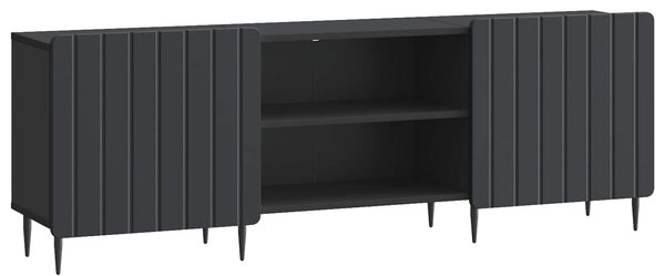 VidaXL Fekete TV szekrény 150 x 31 x 52 cm Szerelt fa