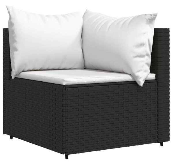 VidaXL Polyrattan Kerti Ülőgarnitúra - 3 részes - Fekete