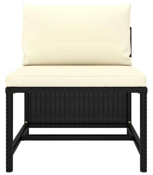 VidaXL Polyrattan Kerti Ülőgarnitúra - 9 részes - Fekete