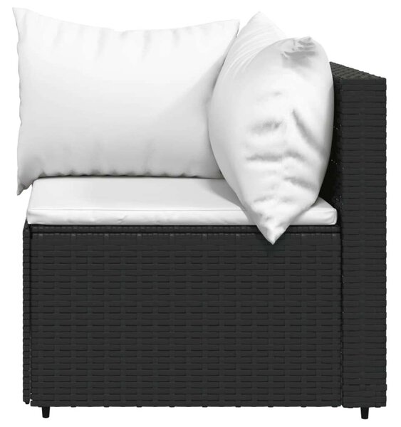 VidaXL Polyrattan Kerti Ülőgarnitúra - 3 részes - Fekete