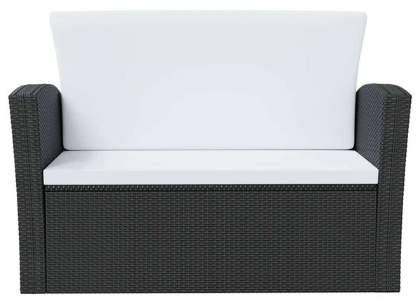 VidaXL Polyrattan Kerti Ülőgarnitúra - 16 részes - Fekete