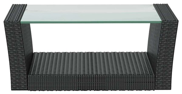 VidaXL Polyrattan Kerti Ülőgarnitúra - 16 részes - Fekete