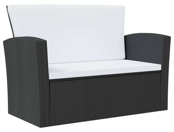 VidaXL Polyrattan Kerti Ülőgarnitúra - 16 részes - Fekete