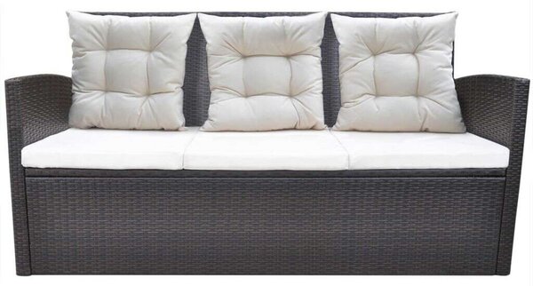 VidaXL Polyrattan Étkezőgarnitúra - 6 részes - Barna