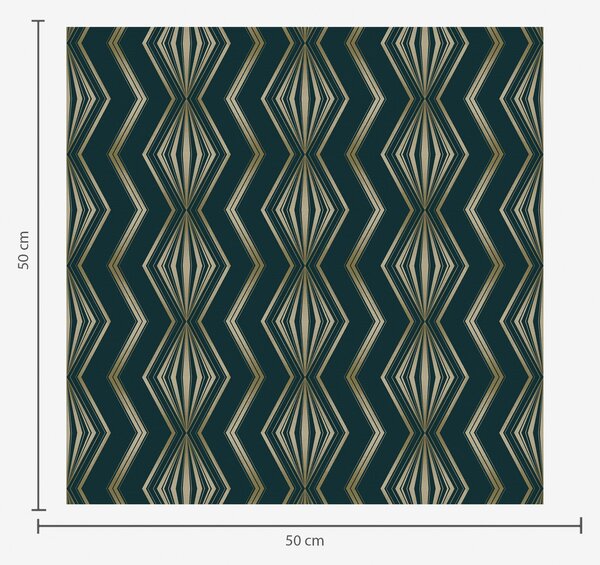Tapéta Sötétzöld gyémánt geometrikus mintázat, Absztrakt tapétá, a00973v1 : Uwalls.hu