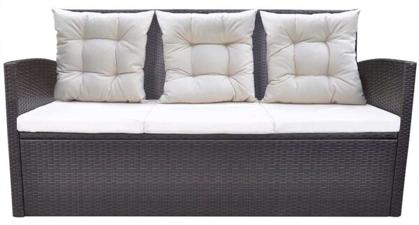 VidaXL Polyrattan Étkezőgarnitúra - 6 részes - Barna