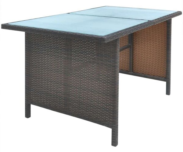 VidaXL Polyrattan Étkezőgarnitúra - 6 részes - Barna