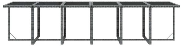 VidaXL 17 részes szürke polyrattan kerti étkezőgarnitúra párnákkal