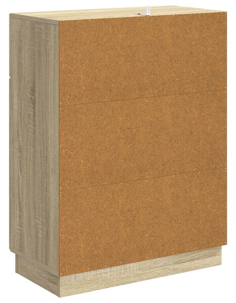 VidaXL Széf fiókkal Sonoma Tölgy 66 x 34,5 x 87 cm Szerelt Fa